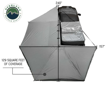 Nomadic Awning 270 Driver Side Dark Gray Cover With Black Cover Universal