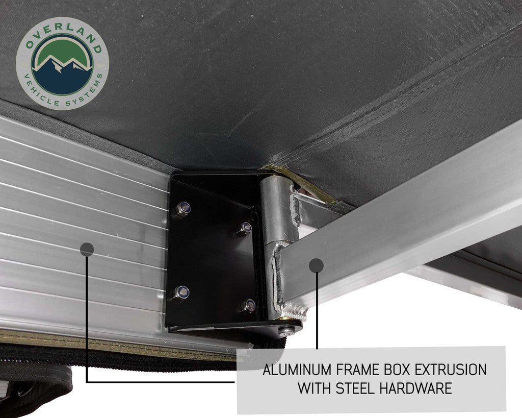 Nomadic Awning 180 - Dark Gray Cover With Black Cover Universal